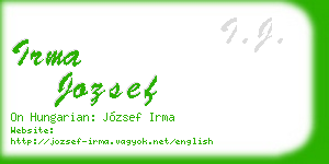 irma jozsef business card